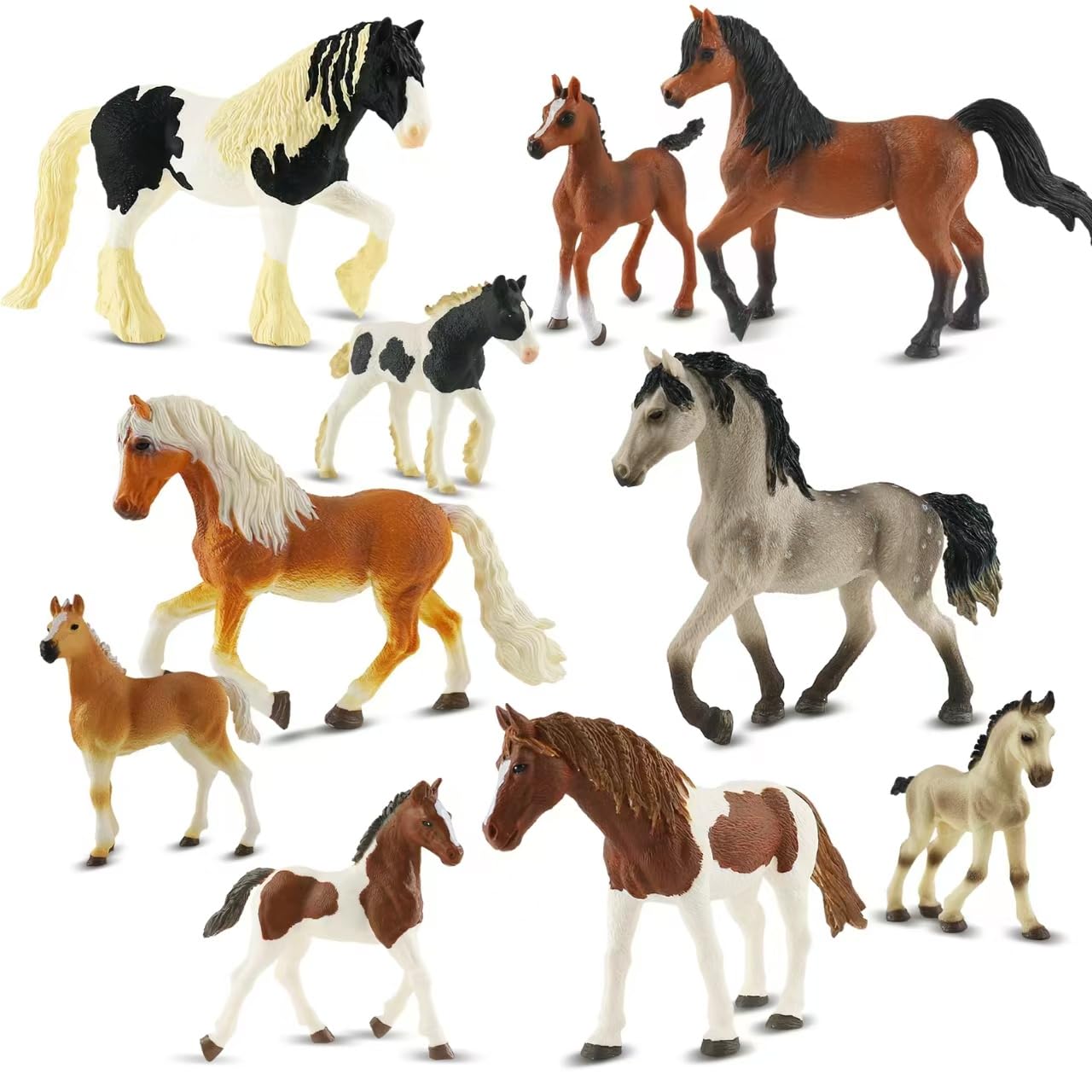 Zippytots horse figurine set with all breeds for imaginative play.