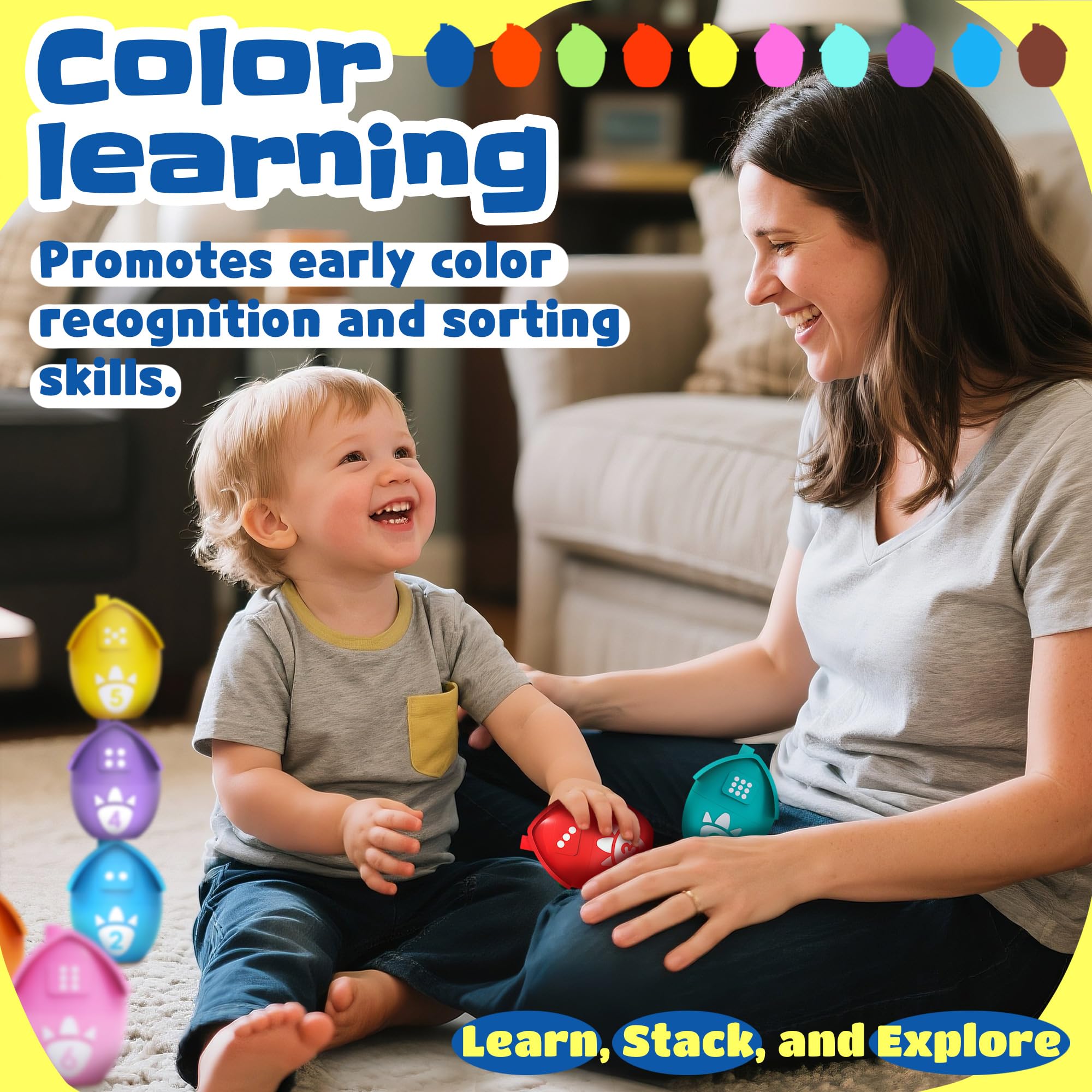 Zippytots Montessori-inspired set supports number recognition and counting concepts.