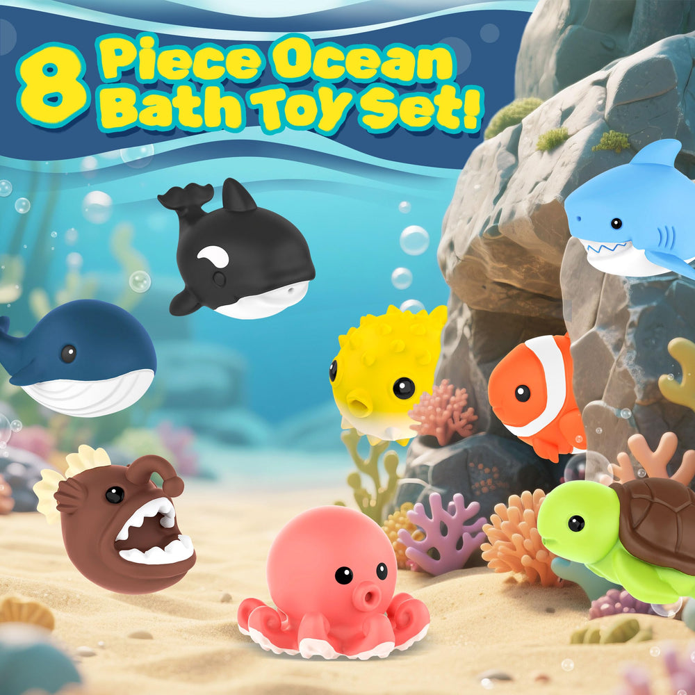 Zippytots fish bath toy with no-hole design to reduce mold risk