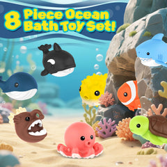 Zippytots fish bath toy with no-hole design to reduce mold risk