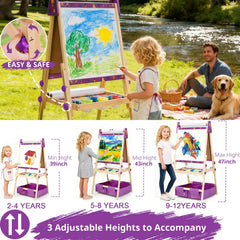 ZippyZebra easel with magnetic whiteboard for quick, mess-free learning.