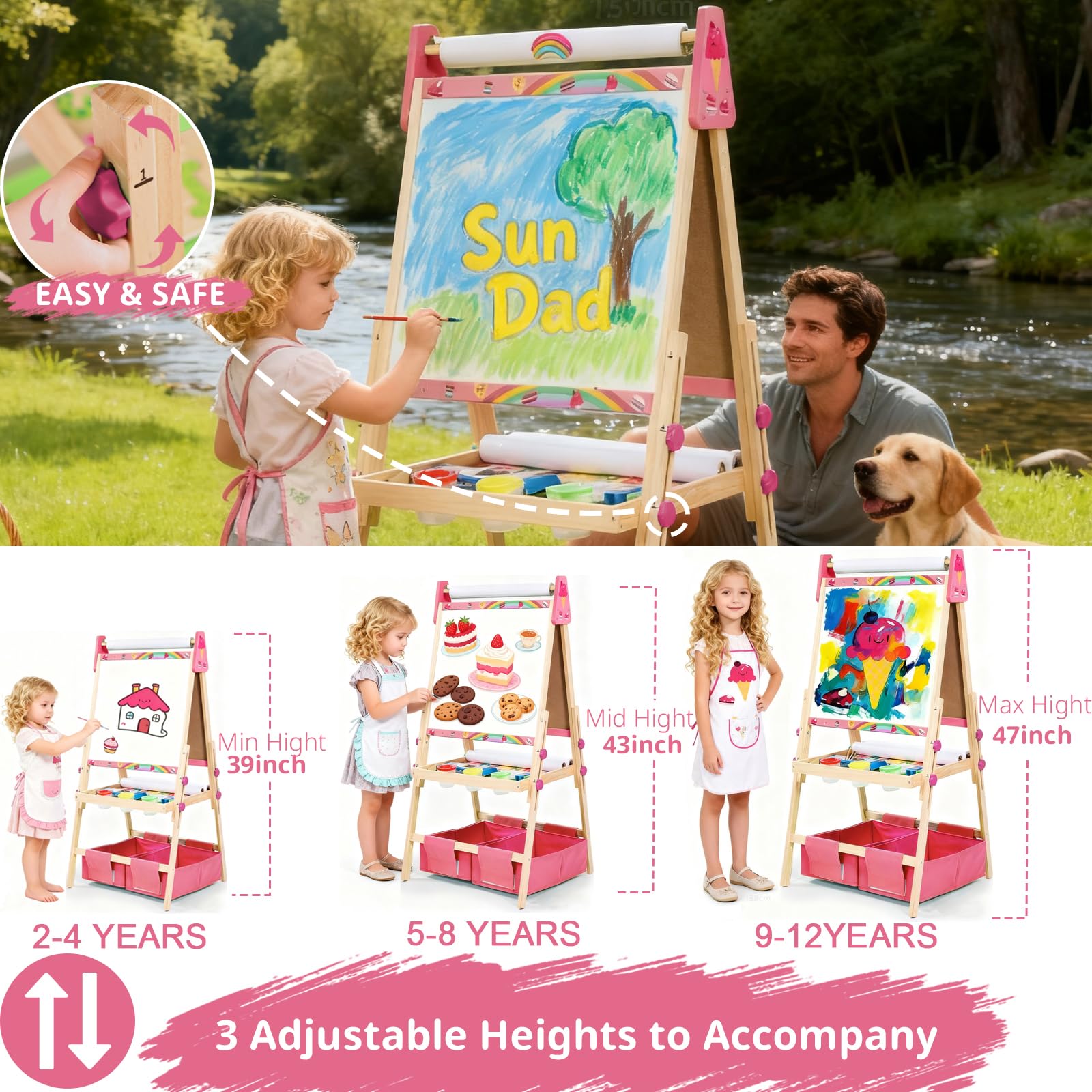ZippyZebra three-paper-roll station enables large, shared art projects.