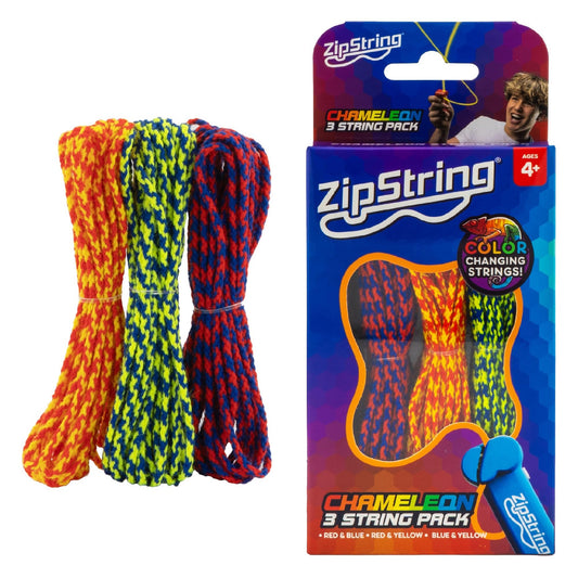 ZipString Chameleon Strings color-changing segments in motion for dynamic visuals.
