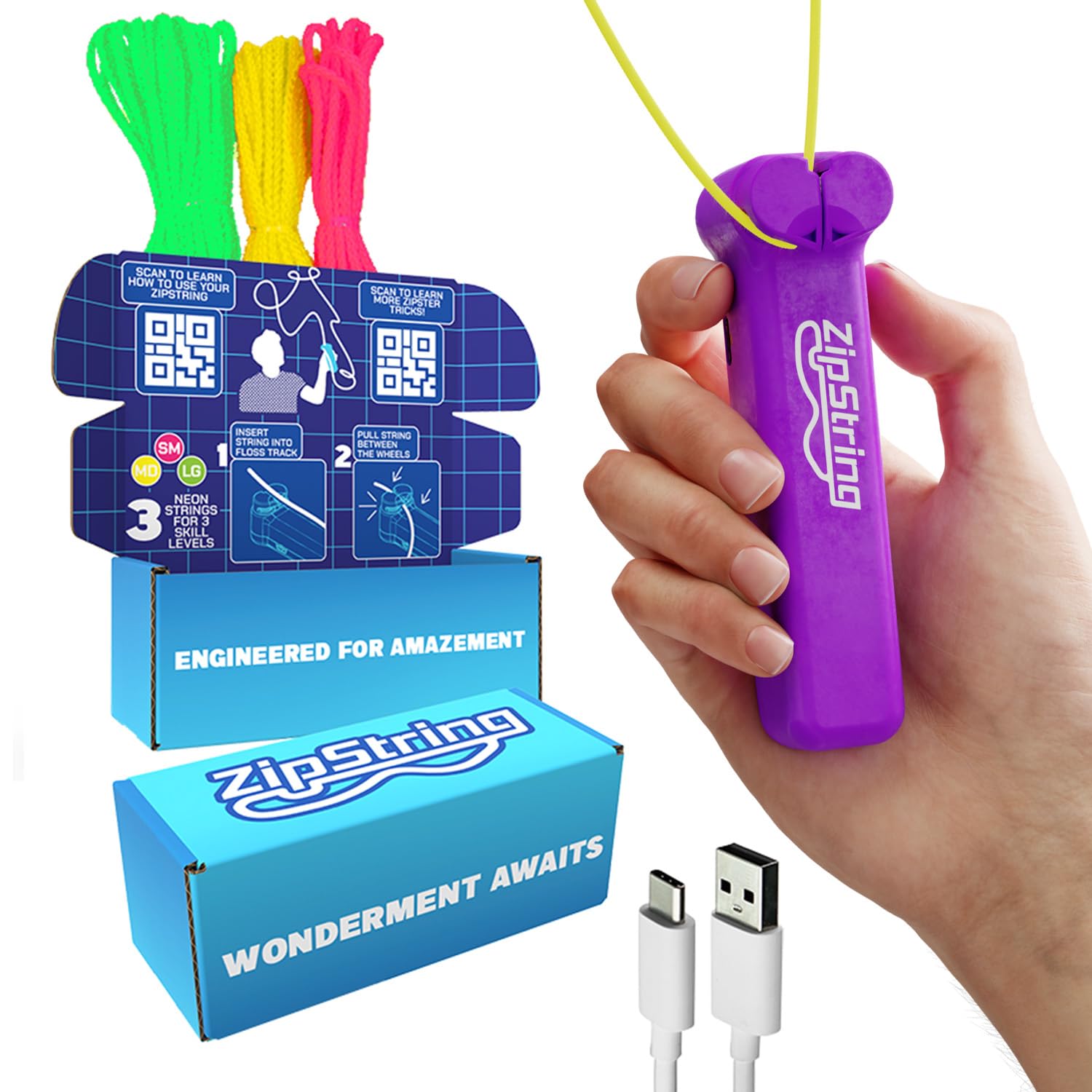 ZipString Original hero shot shows the classic rope-launcher in action, delivering quick, portable fun.