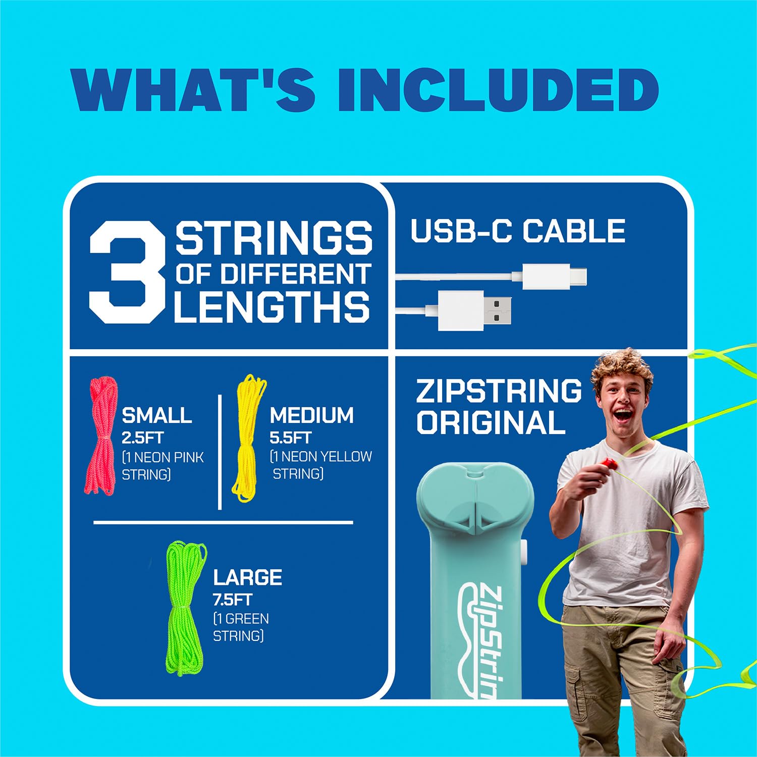 ZipString Original pocket-size adventure traveling easily in a bag for spontaneous fun.