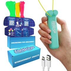 ZipString Original rope launcher in action, showing easy air tricks for kids and adults.