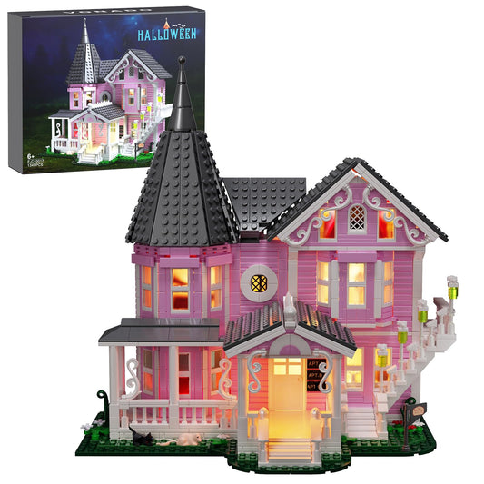 ZIQILIGHTING Pink Palace exterior design highlights vivid color and ornate details for display.