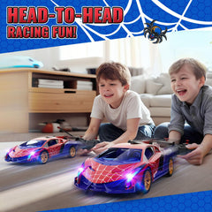 ZIROKAY Spider RC car ideal for indoor and outdoor racing in small spaces.