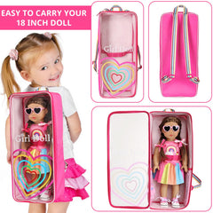 ZITA ELEMENT pink rainbow top for dolls, bright, playful outfit detail.