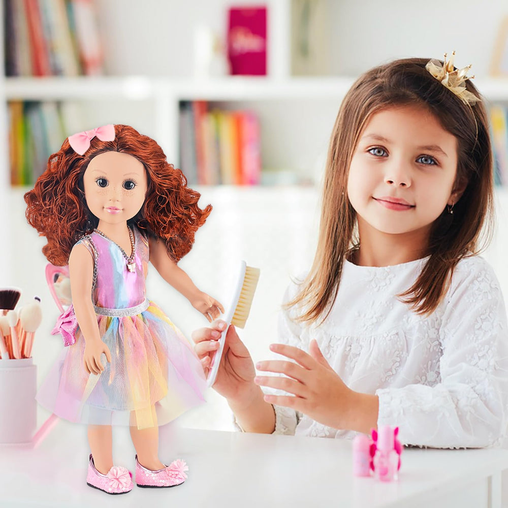 ZITA ELEMENT 18-inch doll Hairpin Necklace adds a polished finish for imaginative styling.