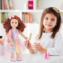 ZITA ELEMENT 18-inch doll Hairpin Necklace adds a polished finish for imaginative styling.