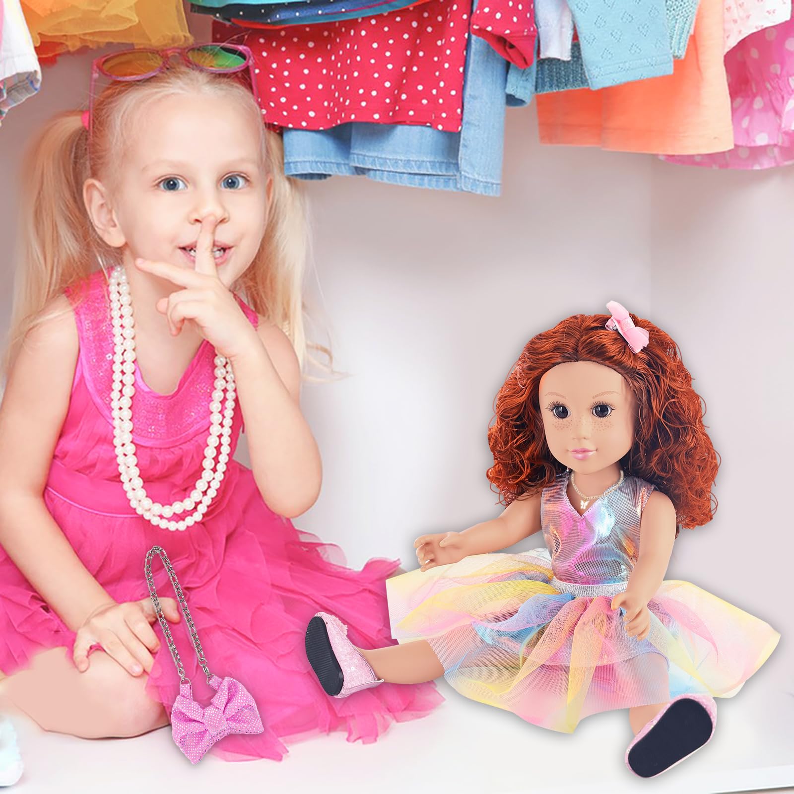 ZITA ELEMENT 18-inch doll Shoes complete the outfit for stylish play sessions.