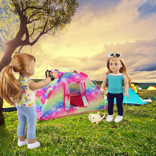 ZITA ELEMENT 18in doll sleeping bag for cozy camping nights