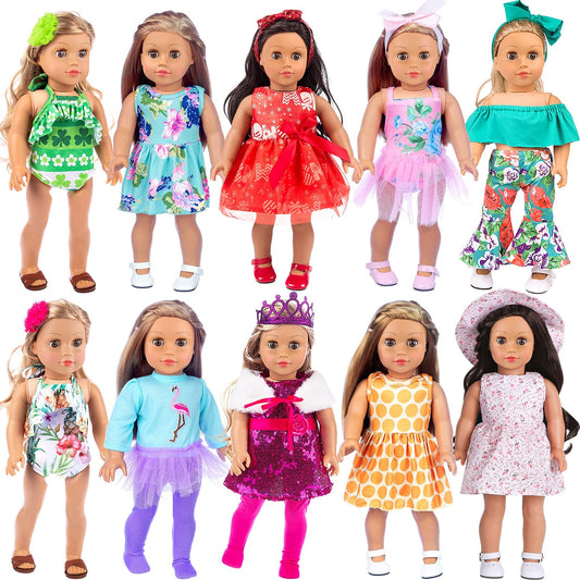ZITA ELEMENT 18-inch doll clothes set dress options for imaginative play.