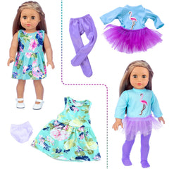 ZITA ELEMENT 18-inch doll dress with vibrant prints for everyday wear.