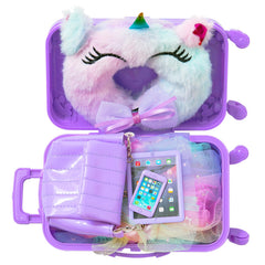 Zita Element 18inch doll neck pillow purple close-up for travel comfort