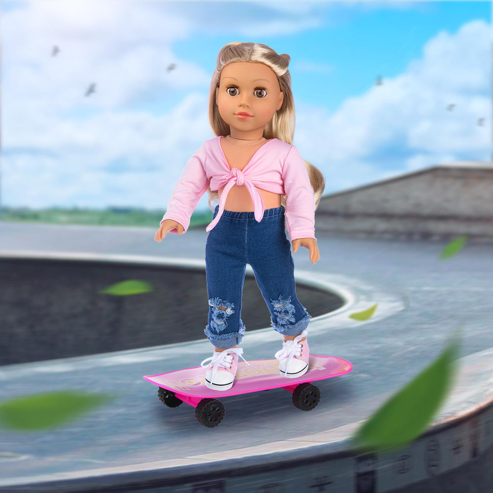 ZITA ELEMENT 18-inch doll sports headband enhances active styling.