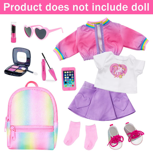 ZITA ELEMENT makeup bag and palette set for 18-inch dolls inspire pretend beauty routines.