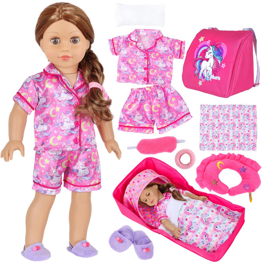ZITA ELEMENT American Doll Travel Case Bag offers portable storage for doll outfits and essentials.