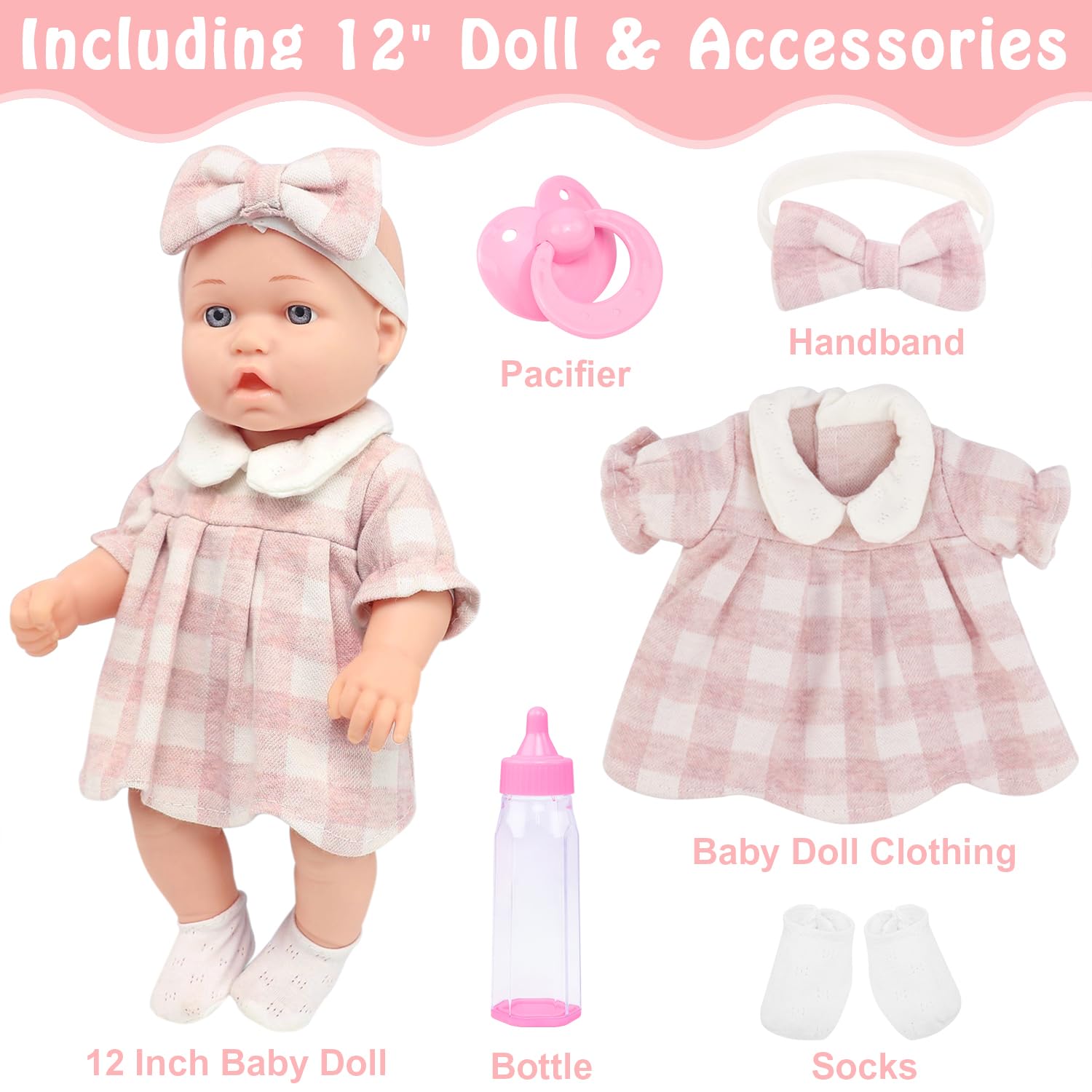 ZITA ELEMENT baby doll socks provide cozy dressing and daily pretend care.