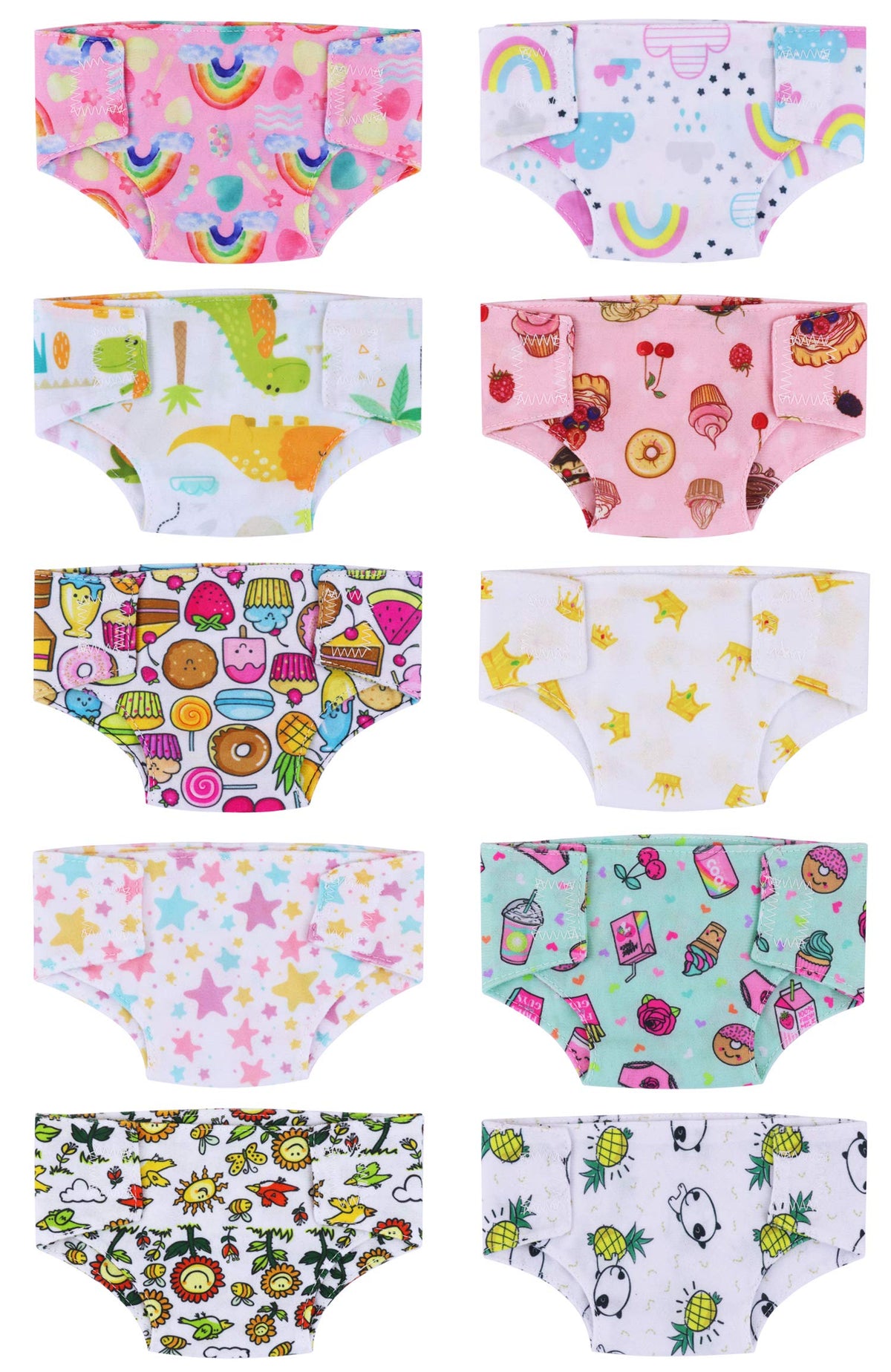 Zita Element doll diapers 14-16 inch pattern, easy wear and playful design