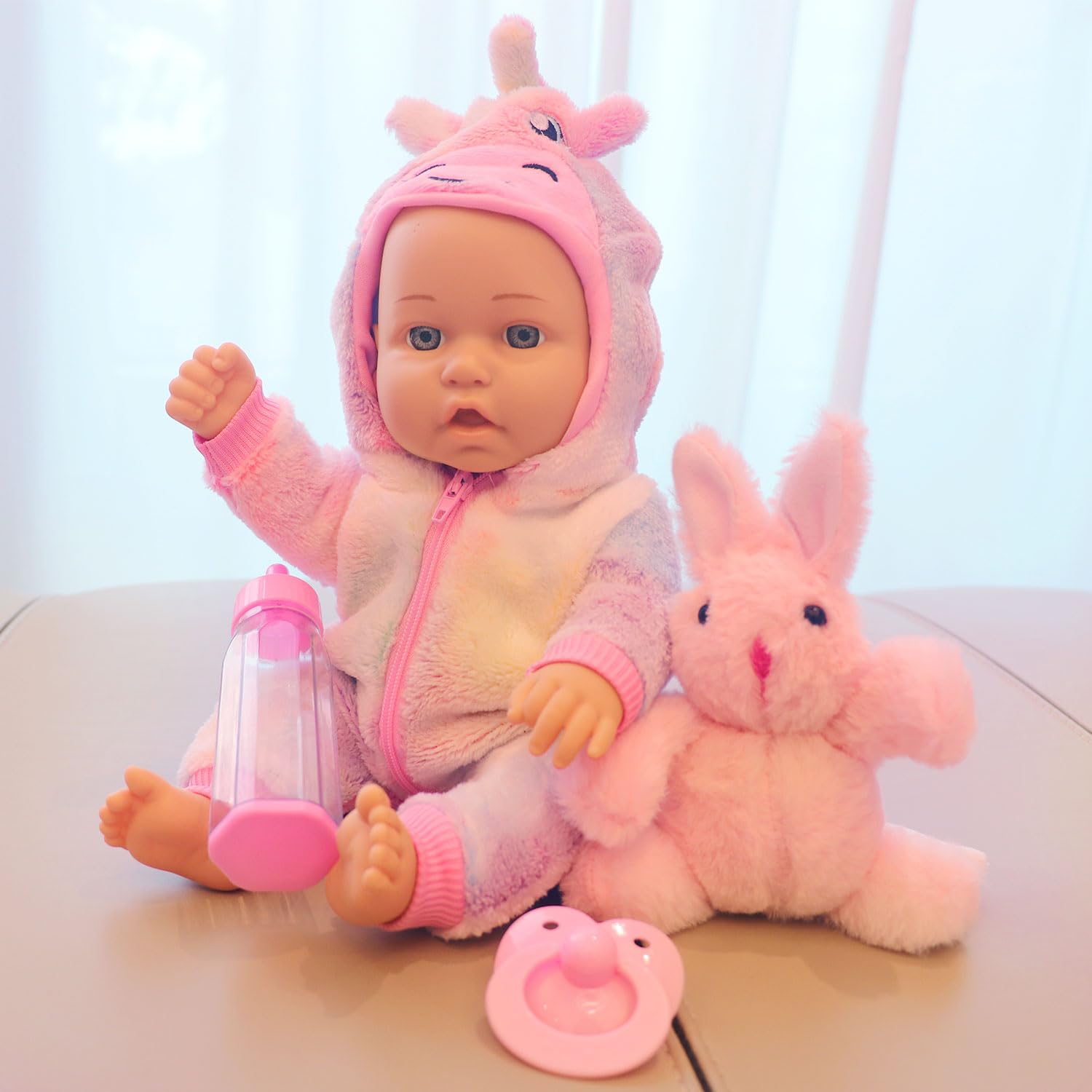 ZITA ELEMENT doll wearing rainbow pony clothes close-up for dress-up fun