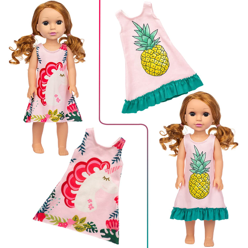ZITA ELEMENT handmade doll clothes with elastic fabric for quick dressing.