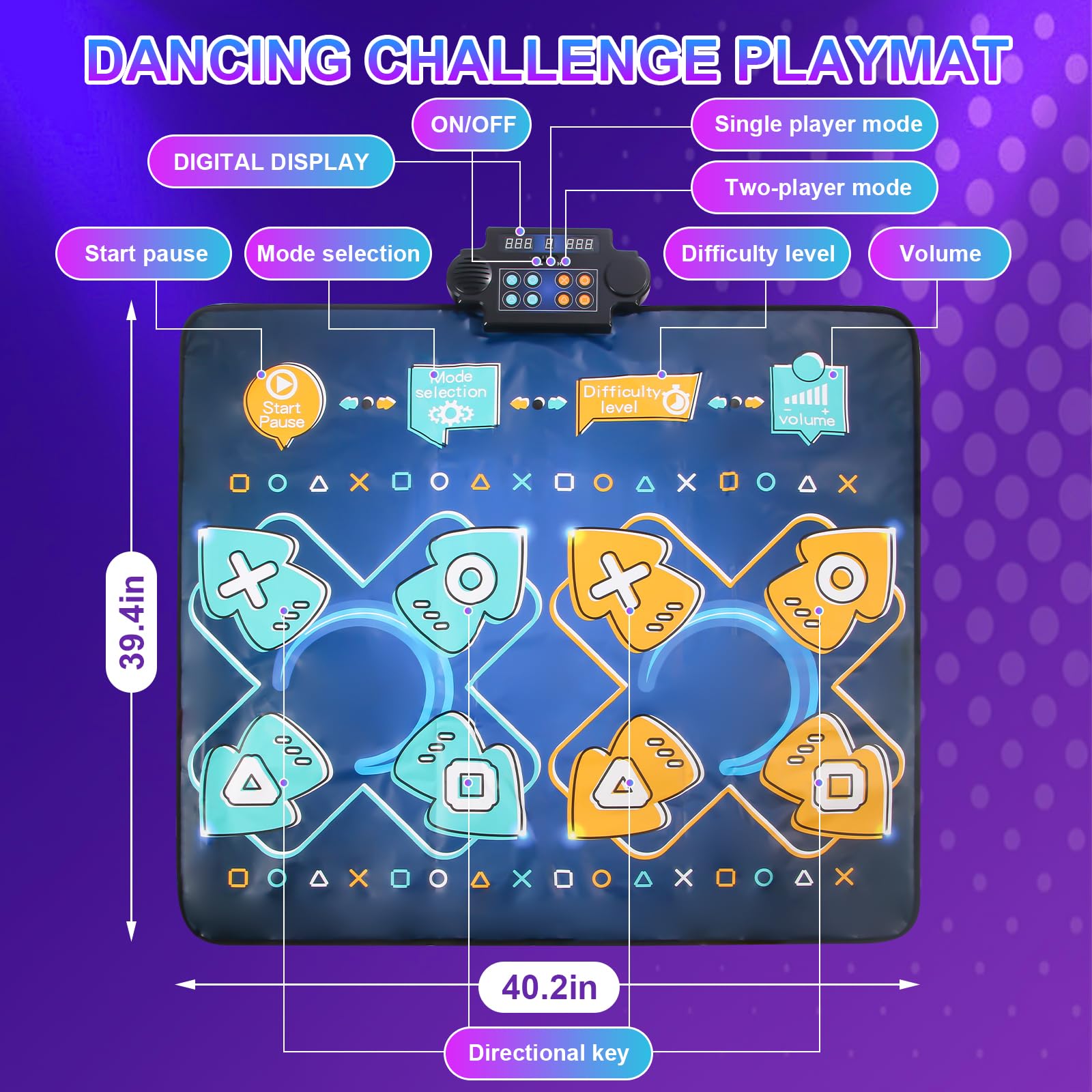 Zitranse dance mat with kids and parents playing together