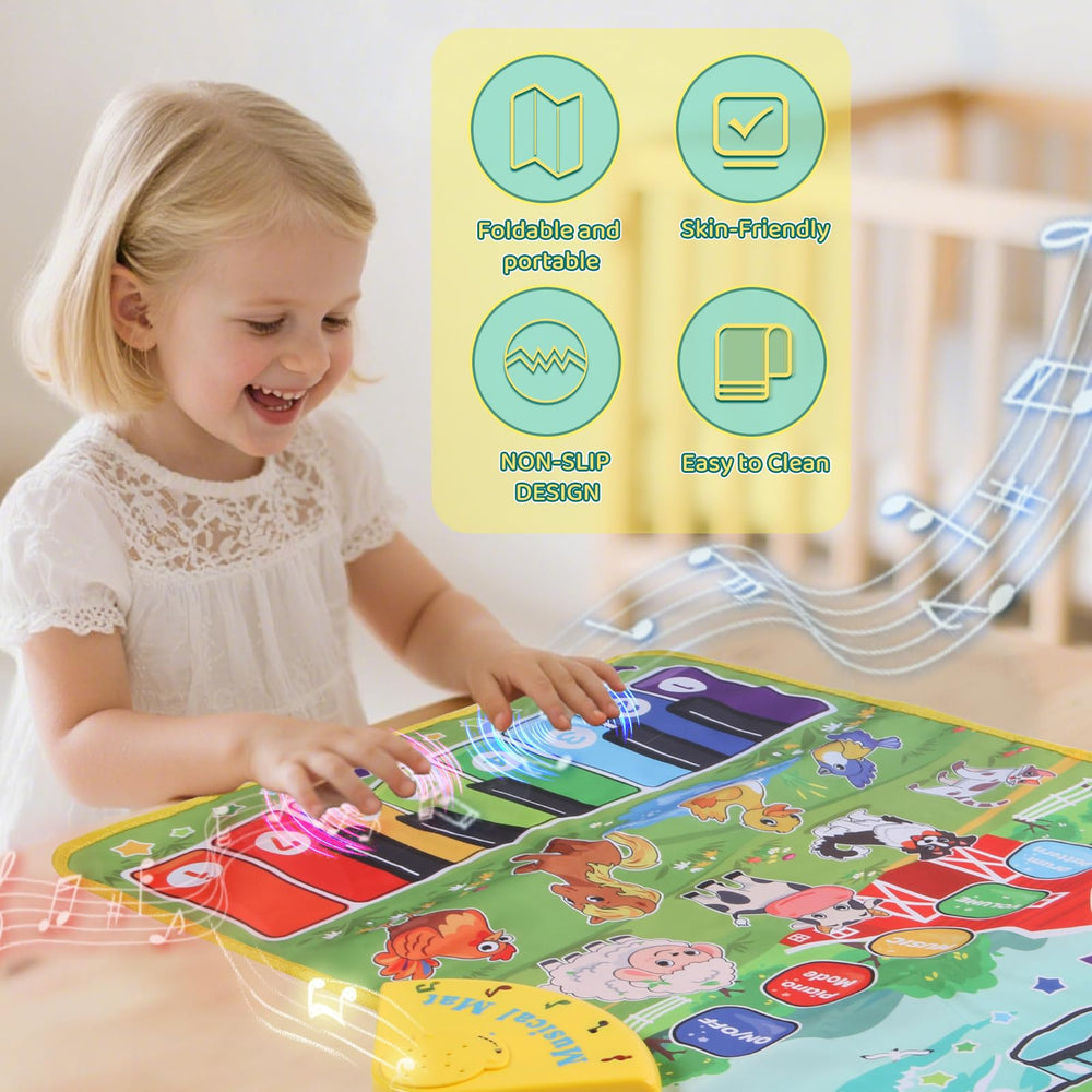 Zitranse 3-in-1 Music Mat non-toxic materials ensure soft, durable play with a waterproof surface