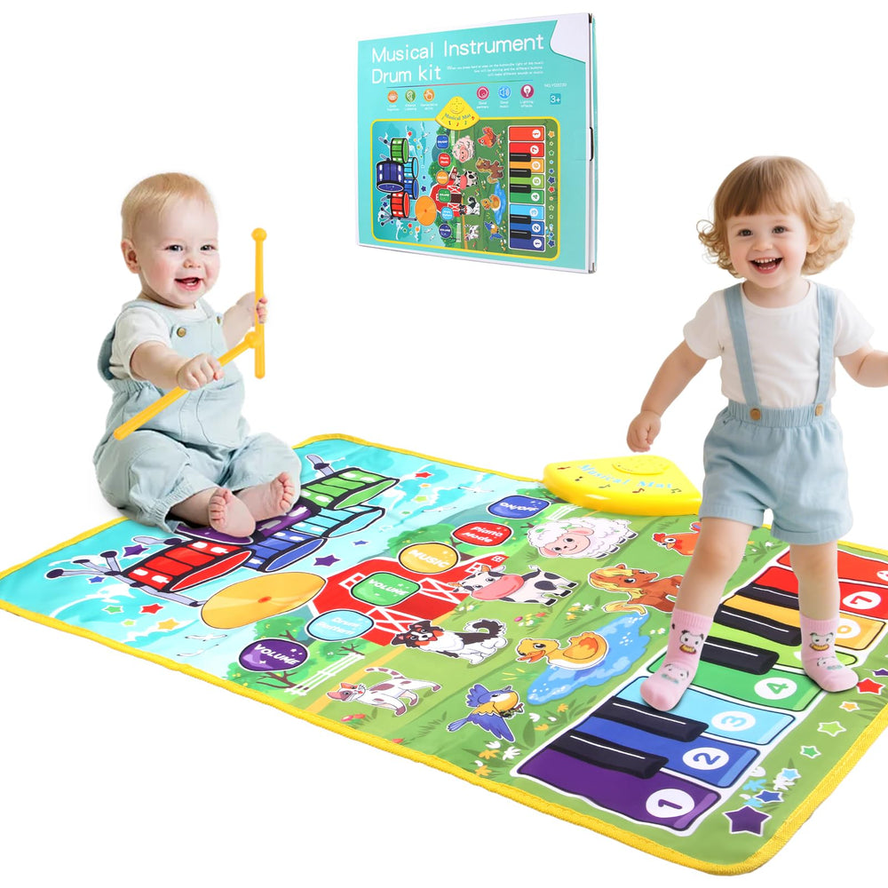 Zitranse 3-in-1 Music Mat piano area encourages early rhythm exploration and hands-on learning