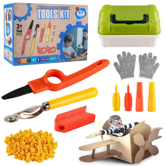 Zitranse cardboard cutting tools storage box keeps supplies organized for easy cleanup.