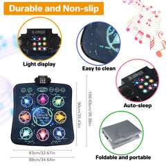 Zitranse Dance Mat battery compartment enables portable sessions.