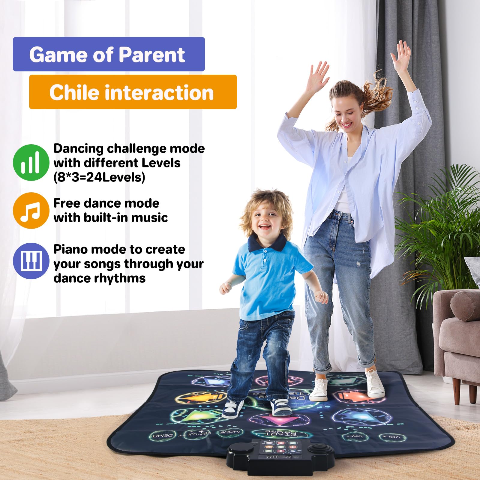 Zitranse Dance Mat folded for easy storage and portability.