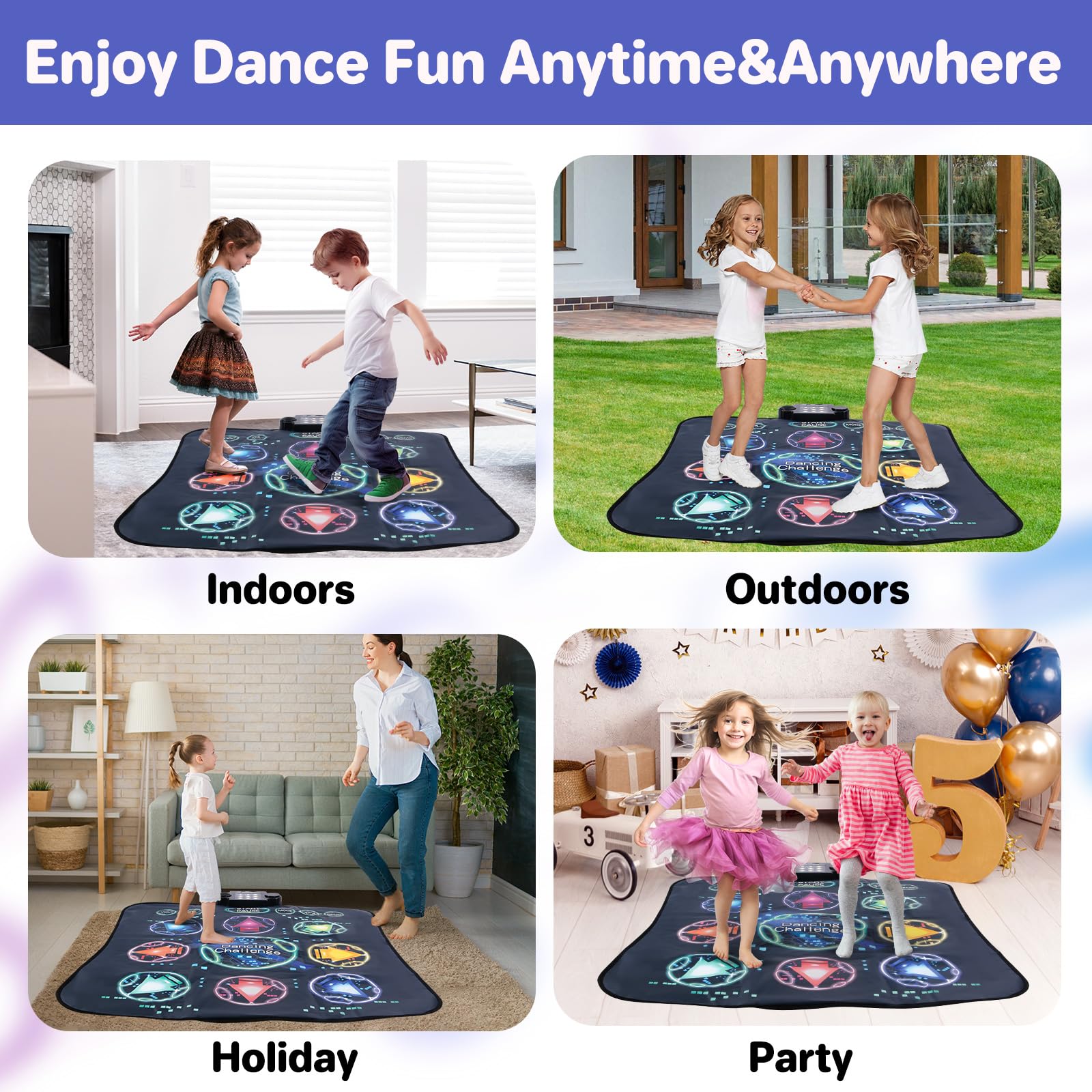 Zitranse Dance Mat usable indoors and outdoors for flexible fun.