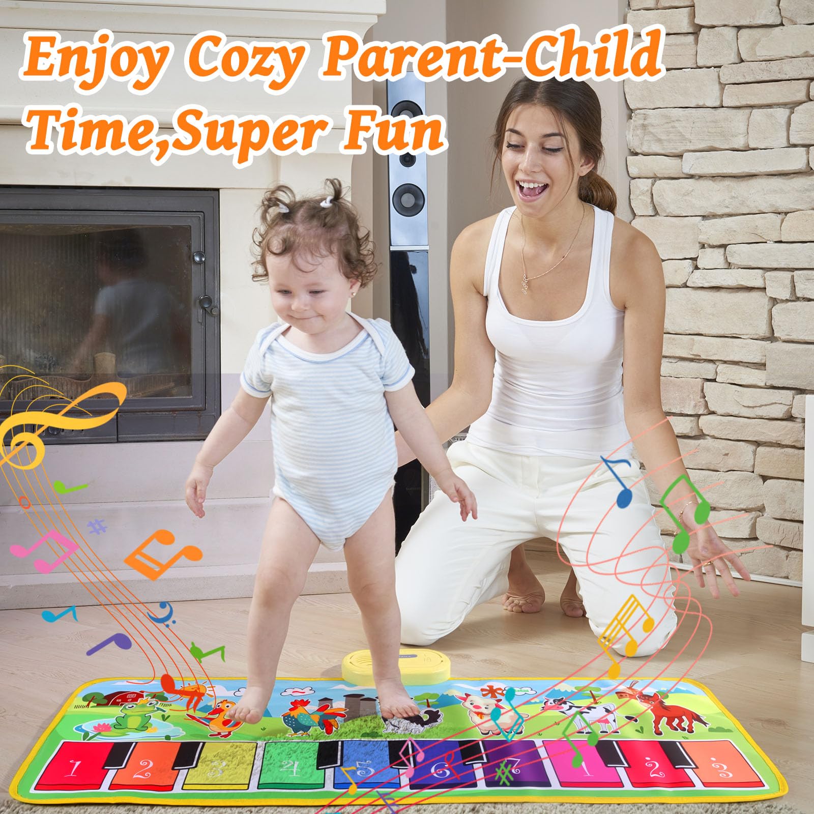 Zitranse Floor Piano Mat with animal sounds invites storytelling at playtime.
