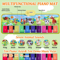 Zitranse Floor Piano Mat featuring colorful lights enhances attention and play.