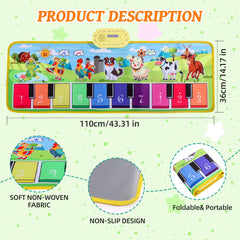 Zitranse Floor Piano Mat portable design makes on-the-go play easy.