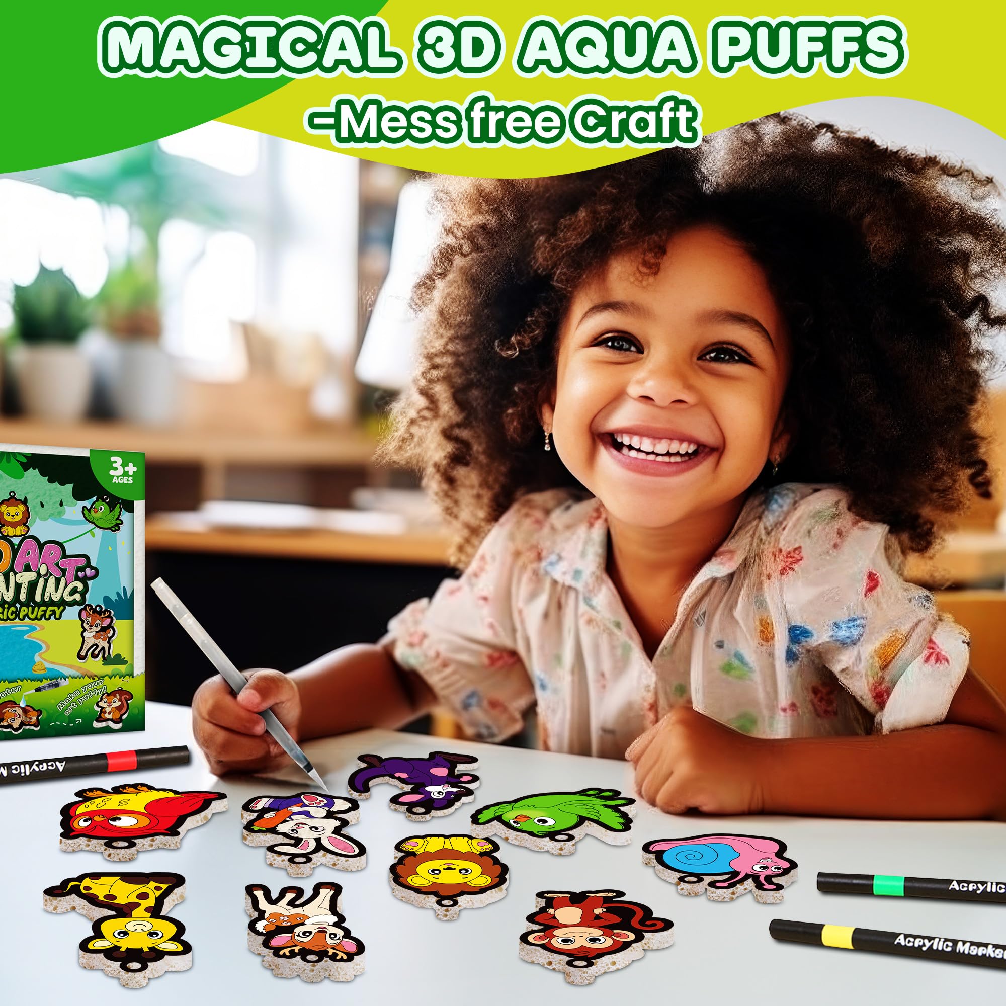 ZIZZ Aqua Puffs backpack decor ready to hang and shine