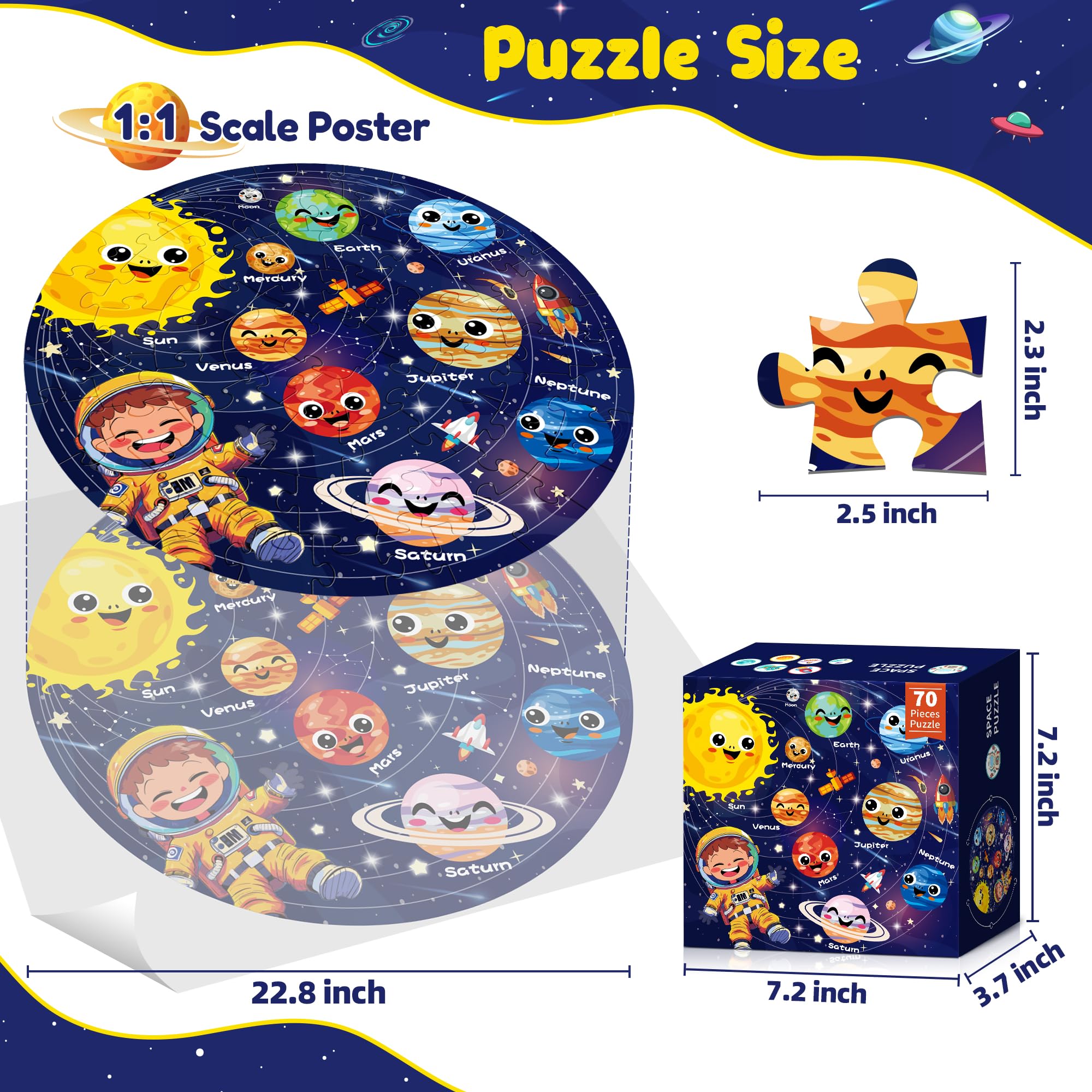ZIZZ durable blue cardboard puzzle with smooth edges for safe play.