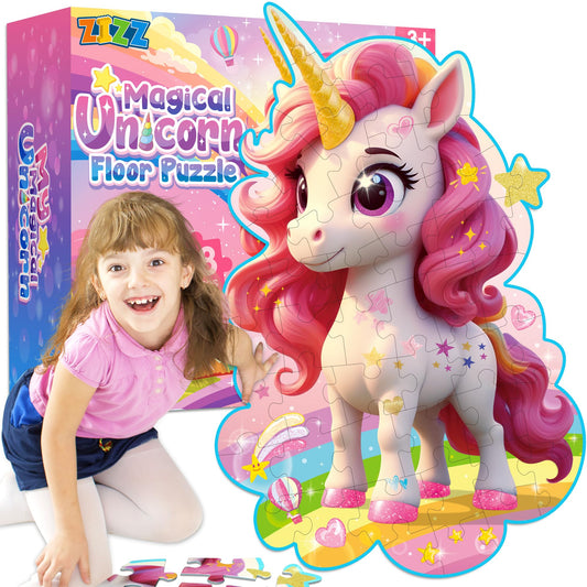 ZIZZ Unicorn Floor Puzzle in giant 32x21 size for floor fun