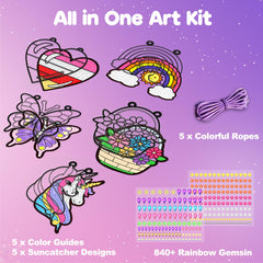 ZIZZ Window Art Suncatcher Rainbow design brings vibrant light-catching art