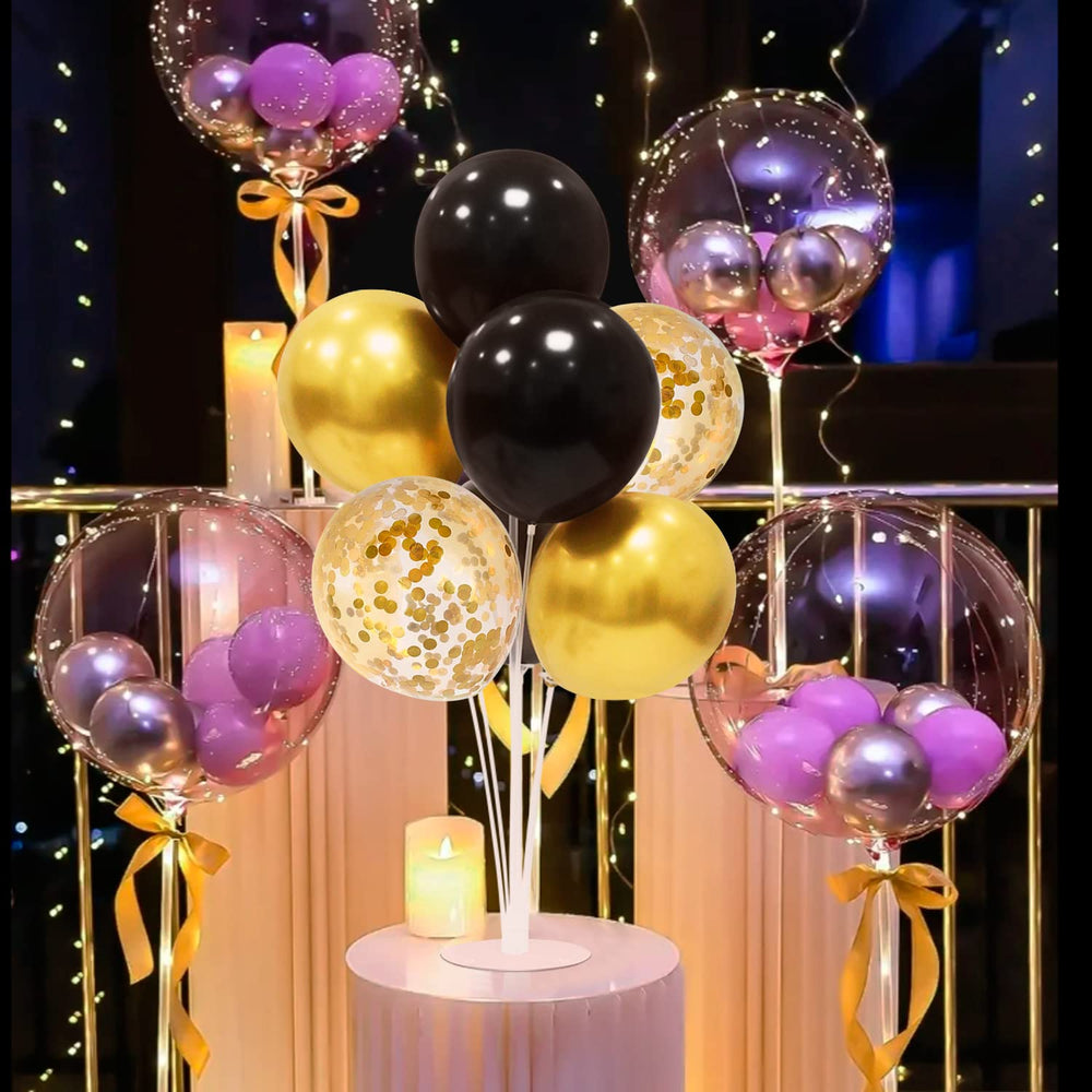 ZJDHPTY 35-pcs black gold balloons add vibrant decor