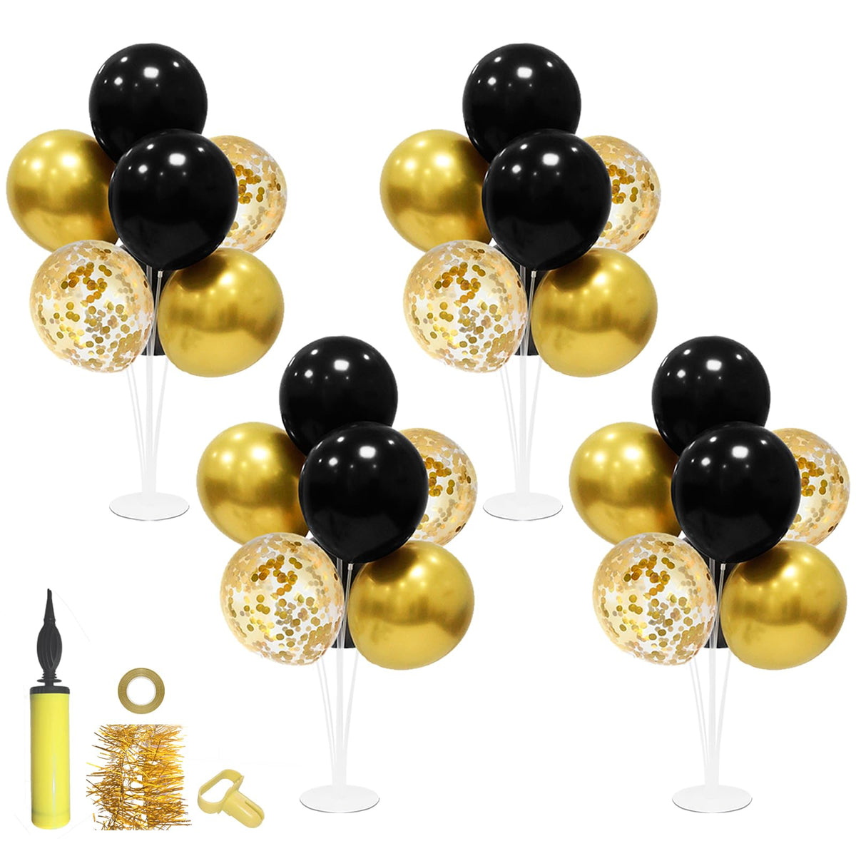 ZJDHPTY balloon stand black gold kit centerpiece setup for parties