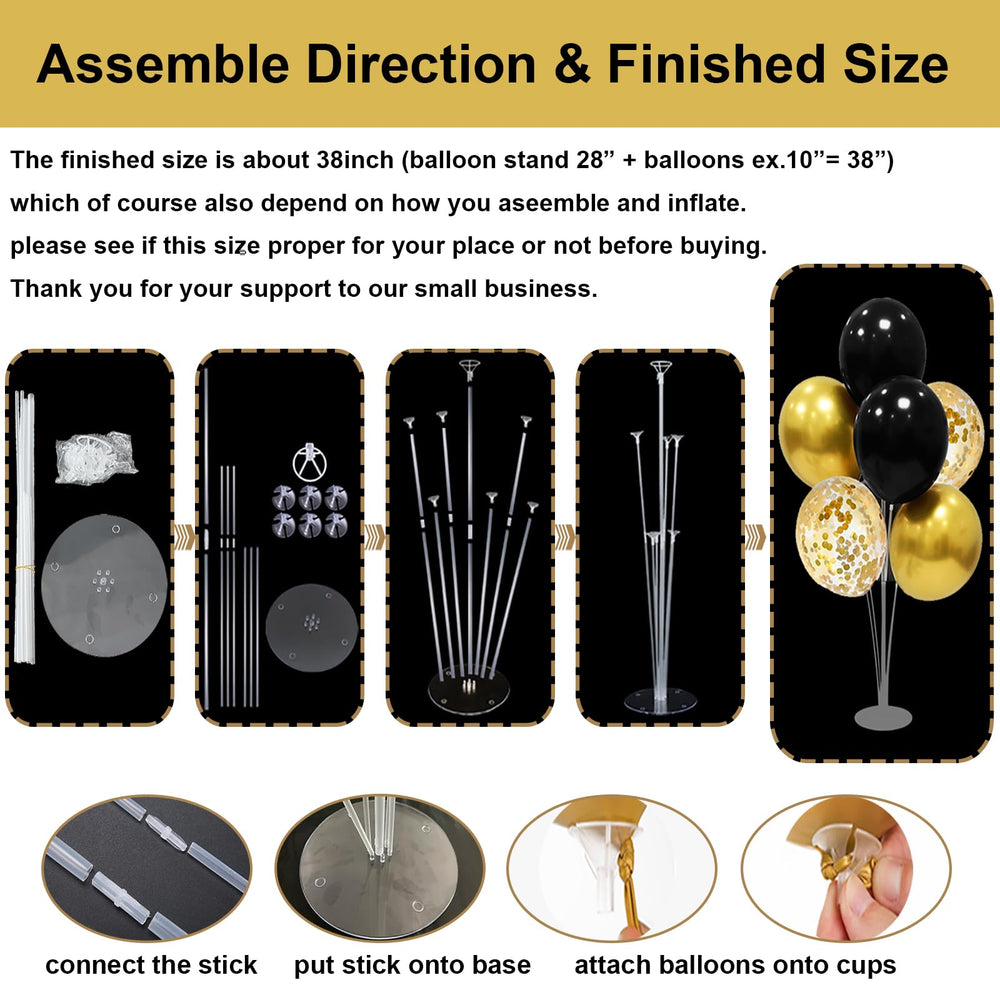 ZJDHPTY balloon stand top view showcases an elegant centerpiece setup