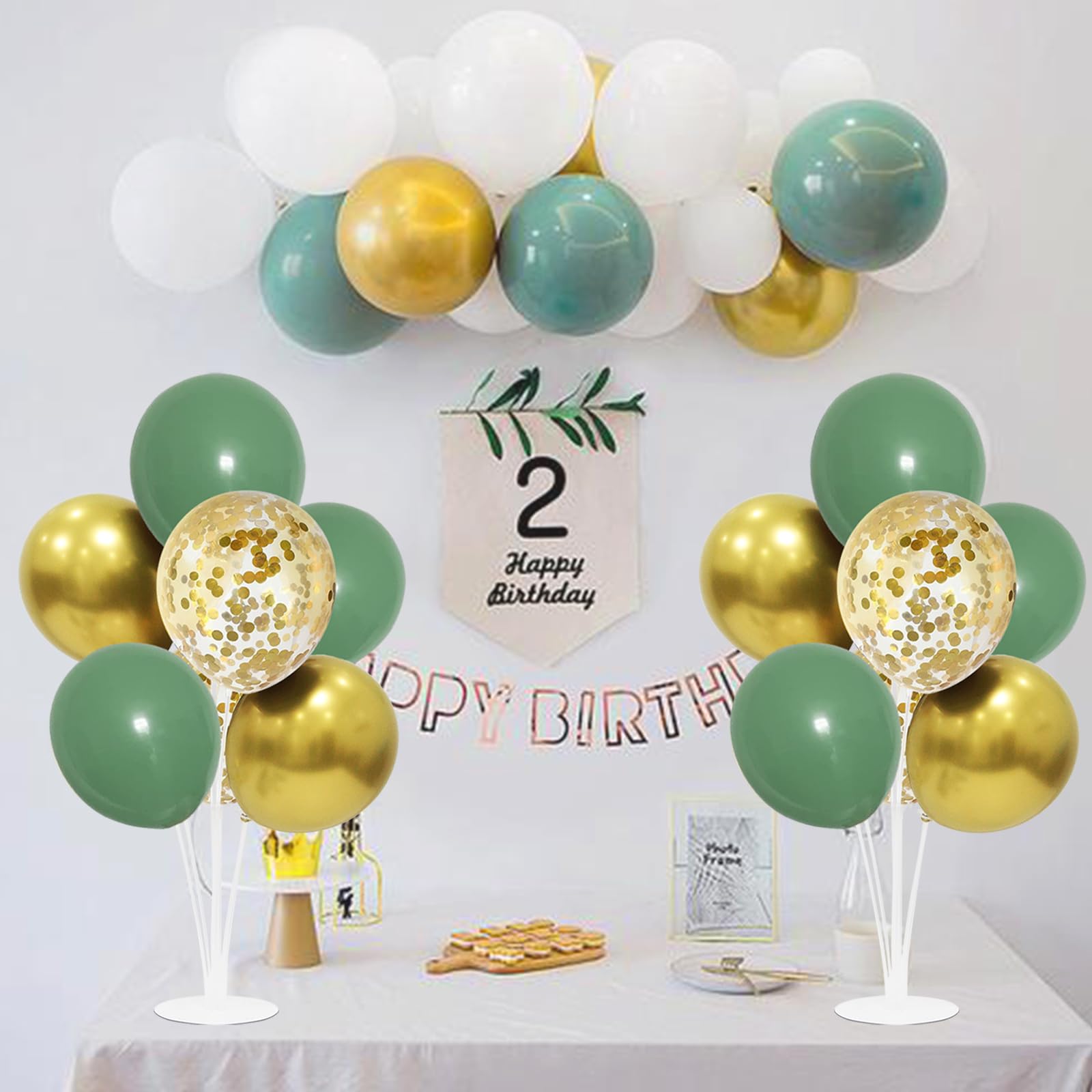 ZJDHPTY 12-inch green balloons inflating to 11 inches