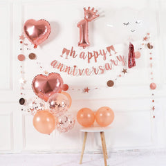 ZJDHPTY white balloons paired with rose gold for elegant ambiance.