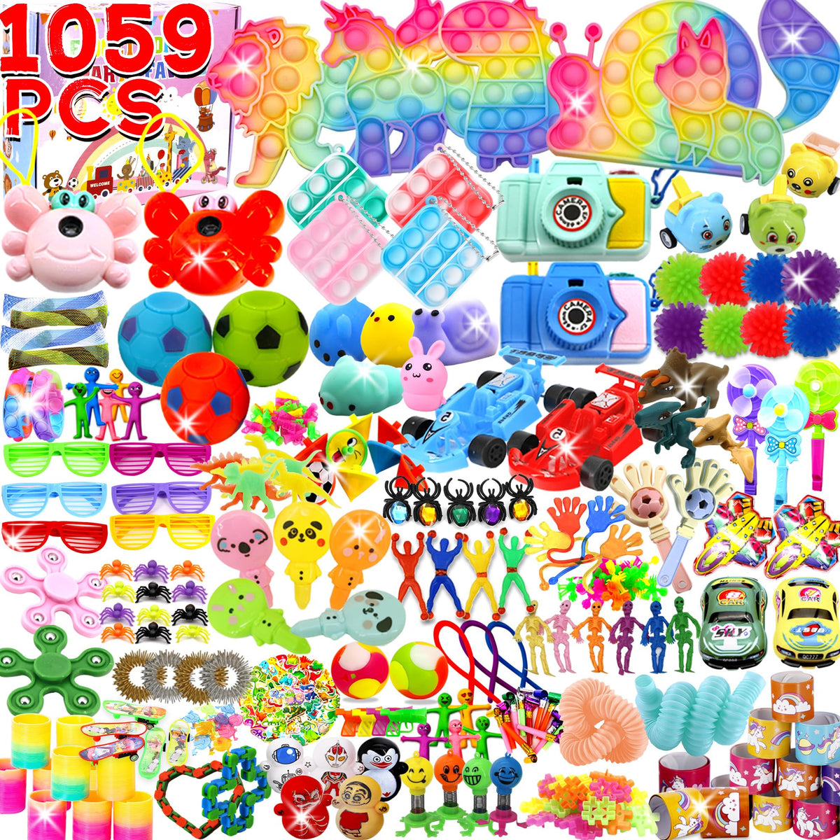 ZJLL 1000pcs party favors pack front for classroom prizes and party entertainment.