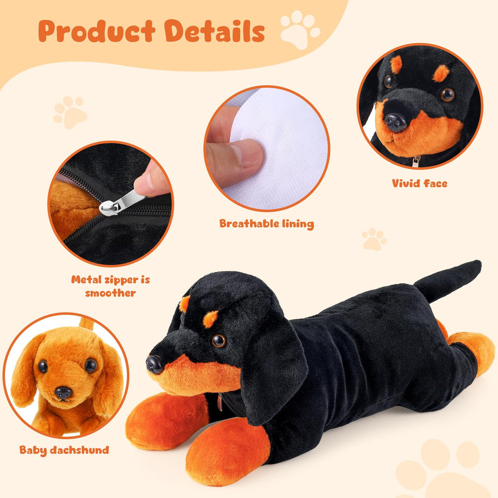 ZJoey dachshund soft plush fabric gentle touch for soothing play