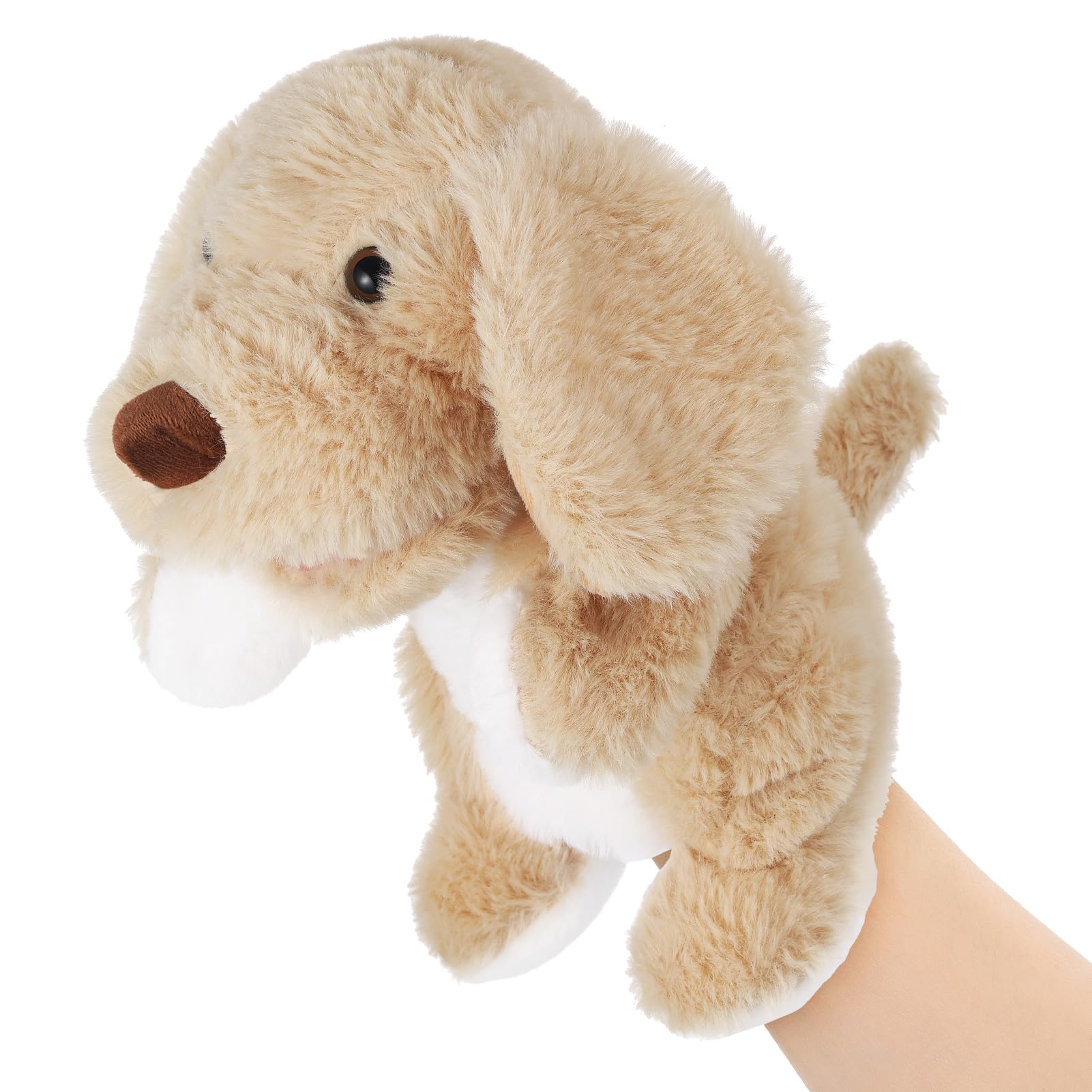 ZJoey dog hand puppet, 11 inch, ideal for expressive storytelling.