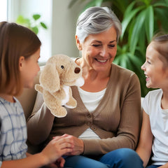 ZJoey gift-ready hand puppet for kids and classrooms.